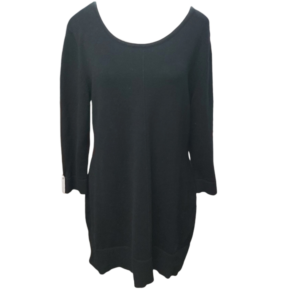 Karen Scott Black Cotton Sweater